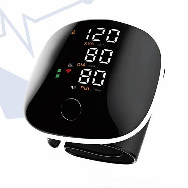 Oplaadbare Pols Bloeddrukmeter – LED Touchscreen, Spraakfunctie & Geheugen voor 198 Metingen