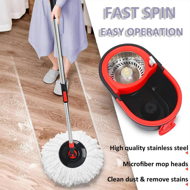 2-in-1 Turbo Microvezel Navul-Mopkop – Eenvoudig & Hygienisch Vloeren Reinigd