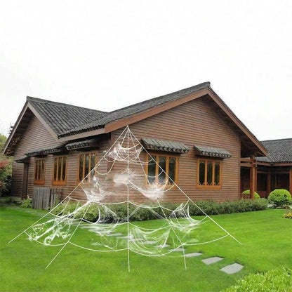 Halloween LED Spinnenweb Licht – 5M | 250 Paarse LED’s | Buiten & Binnen Decoratie