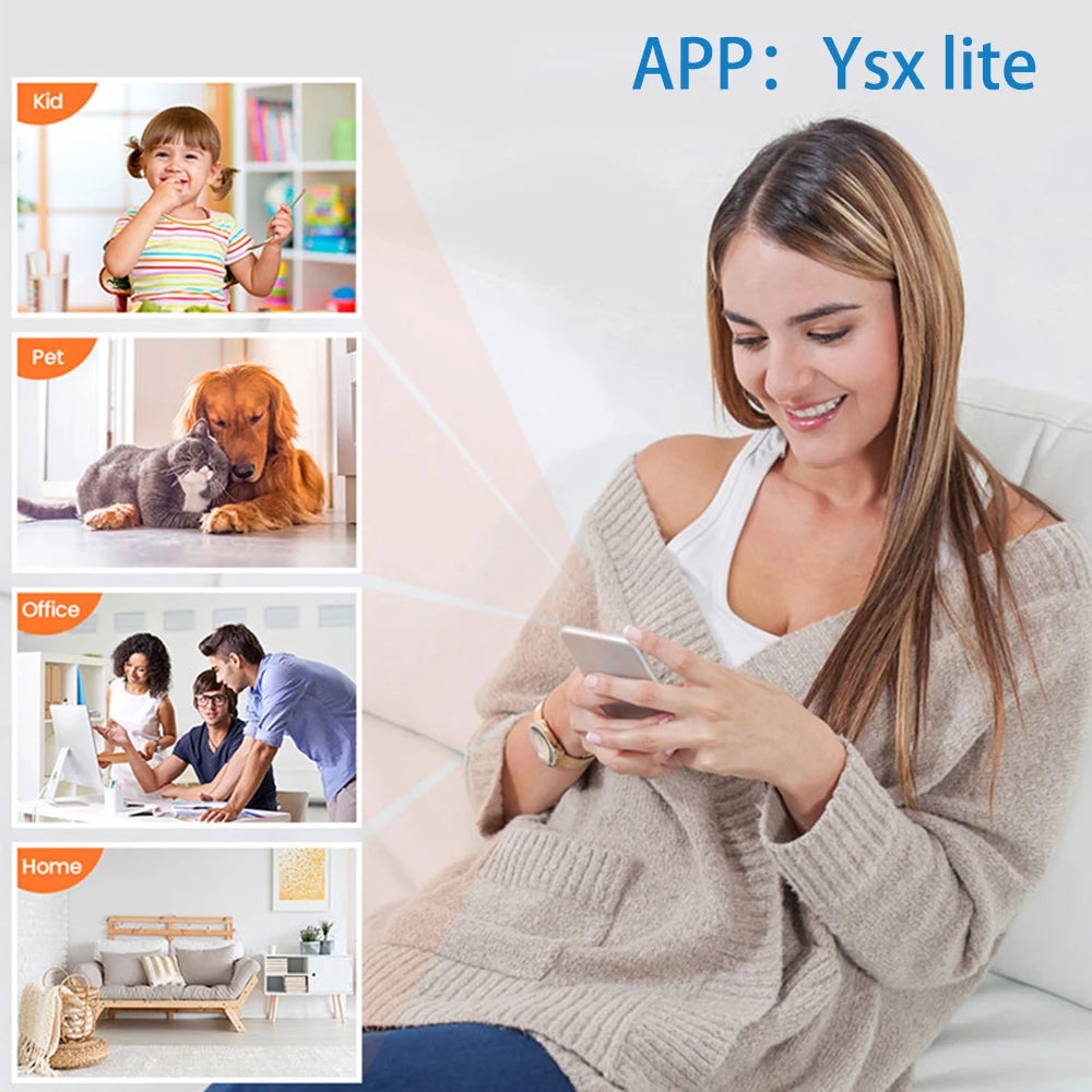 720P HD X5 Mini Wifi Camera Included Sound Detector for Home Office 120 Degrees Micro Baby Monitor