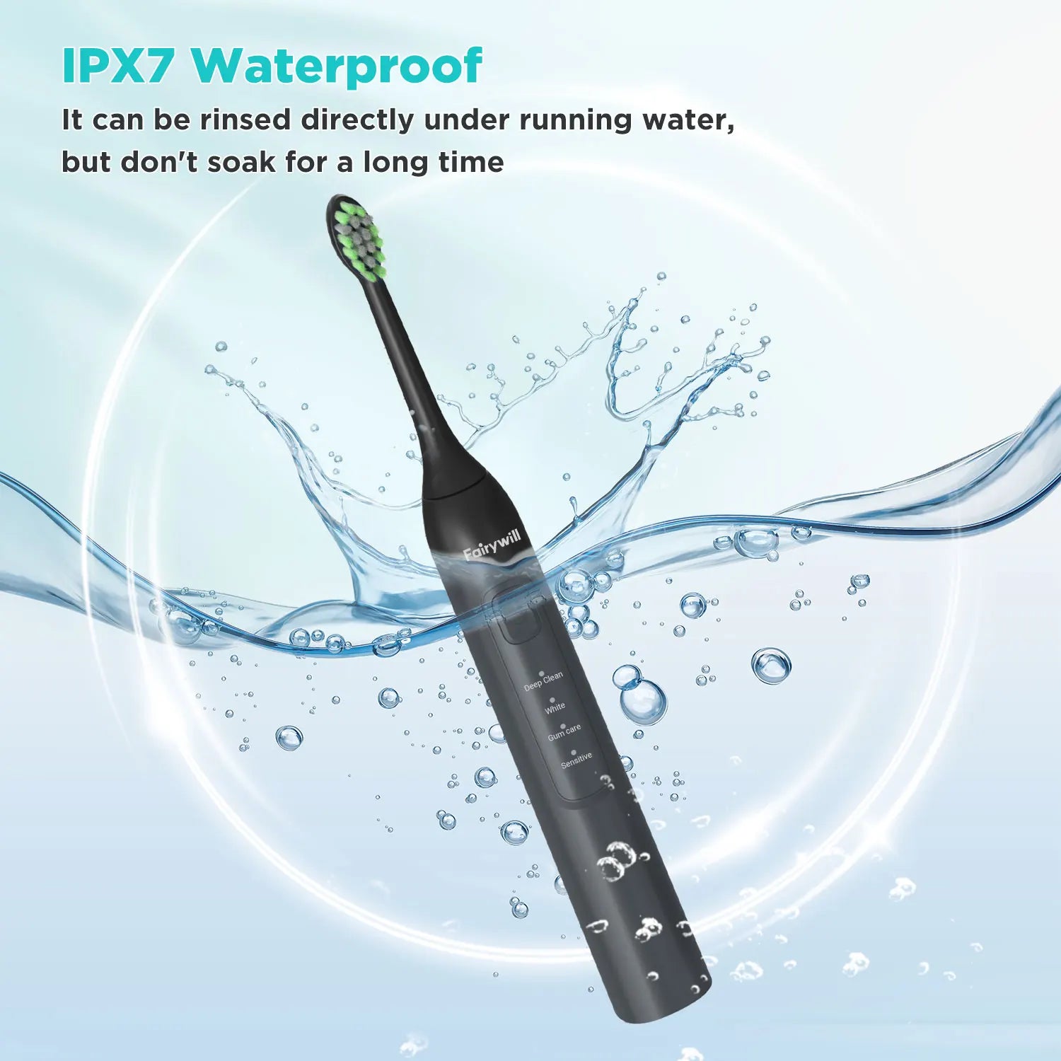 Elektrische Tandenborstel – Inclusief 8 Opzetborstels – 5 Poetsstanden – USB Oplaadbaar – Waterdicht IPX7