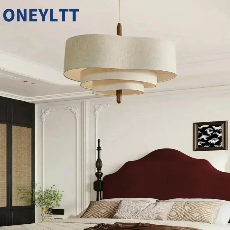 Hanglamp – Stoffen Japanse Designlamp – Retro Vintage Look – Eetkamer & Woonkamer