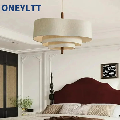 Hanglamp – Stoffen Japanse Designlamp – Retro Vintage Look – Eetkamer & Woonkamer