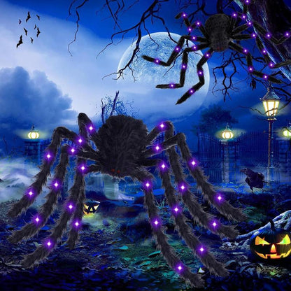 Halloween LED Spinnenweb Licht – 5M | 250 Paarse LED’s | Buiten & Binnen Decoratie