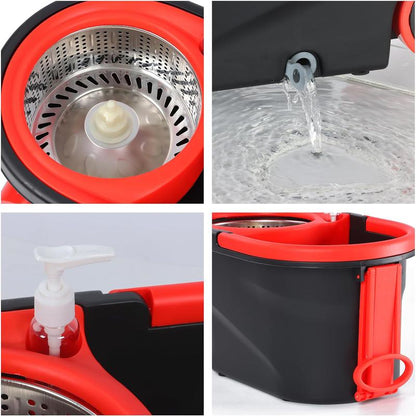 2-in-1 Turbo Microvezel Navul-Mopkop – Eenvoudig & Hygienisch Vloeren Reinigd